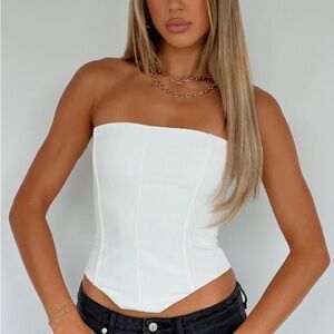 White Fox White Tube Top